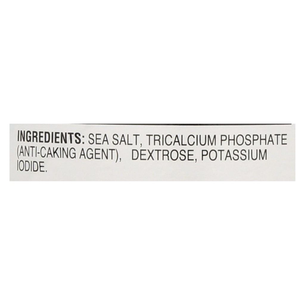 Hain Sea Salt - Iodized - Case Of 8 - 21 Oz - Lakehouse Foods