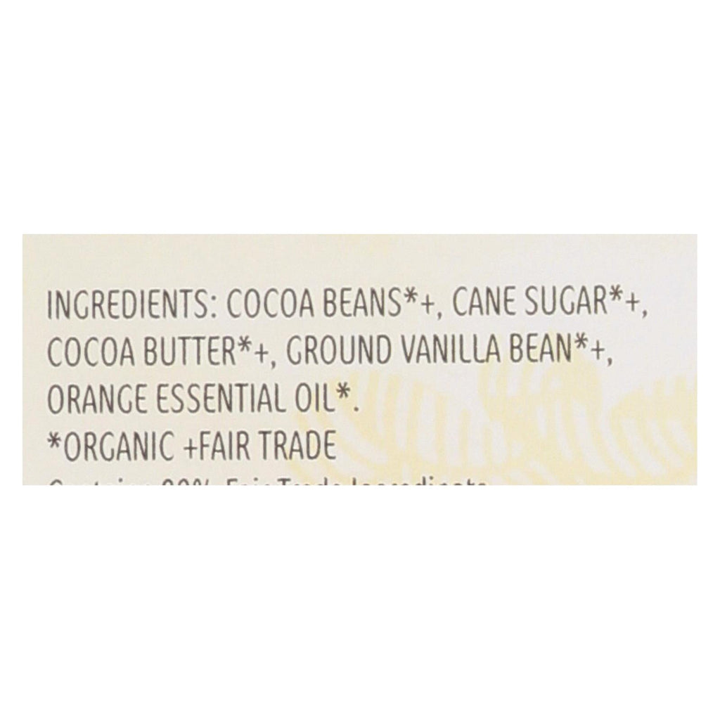 Theo Chocolate Organic Chocolate Bar - Classic - Dark Chocolate - 70 Percent Cacao - Orange - 3 Oz Bars - Case Of 12 - Lakehouse Foods