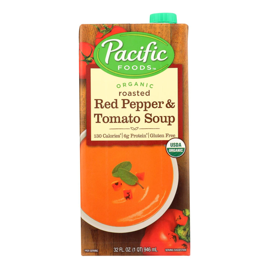 Pacific Natural Foods Red Pepper And Tomato Soup - Roasted - Case Of 12 - 32 Fl Oz. - Lakehouse Foods