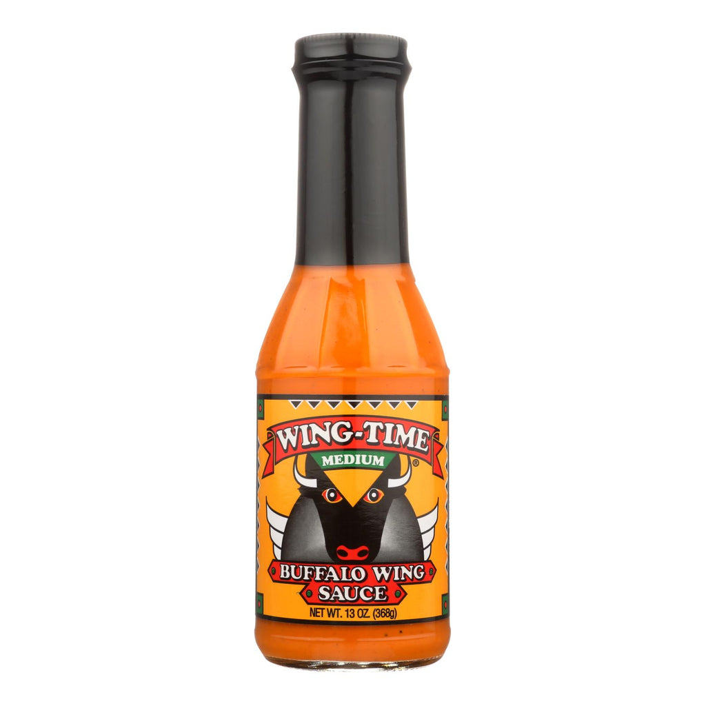 Wing Time The Traditional Buffalo Wing Sauce - Medium - Case Of 12 - 13 Oz. - Lakehouse Foods