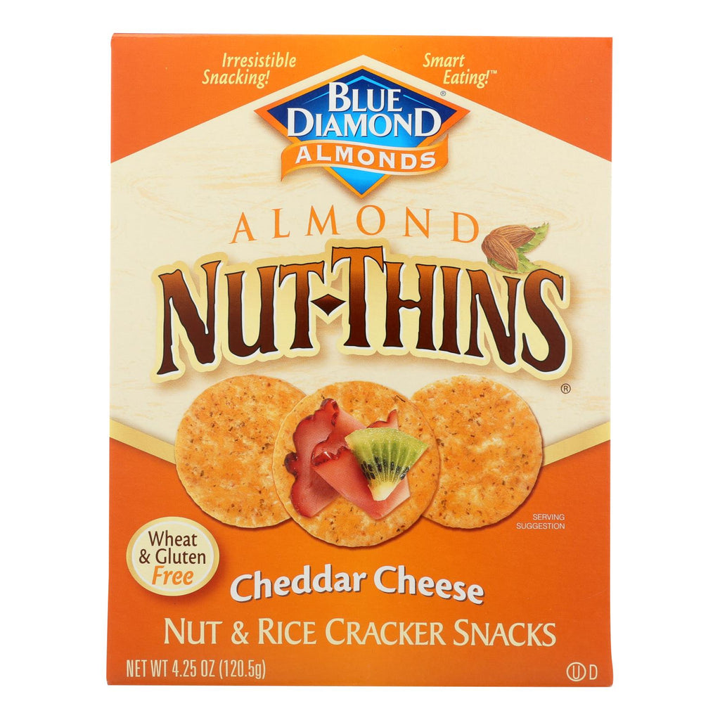 Blue Diamond - Nut Thins - Cheddar Cheese - Case Of 12 - 4.25 Oz. - Lakehouse Foods