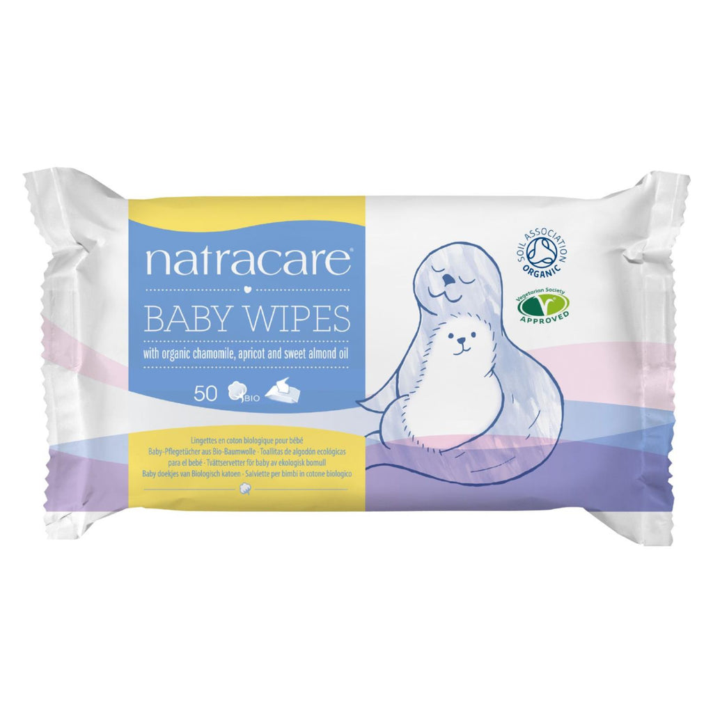 Natracare Organic Cotton Baby Wipes - 50 Pack - Lakehouse Foods