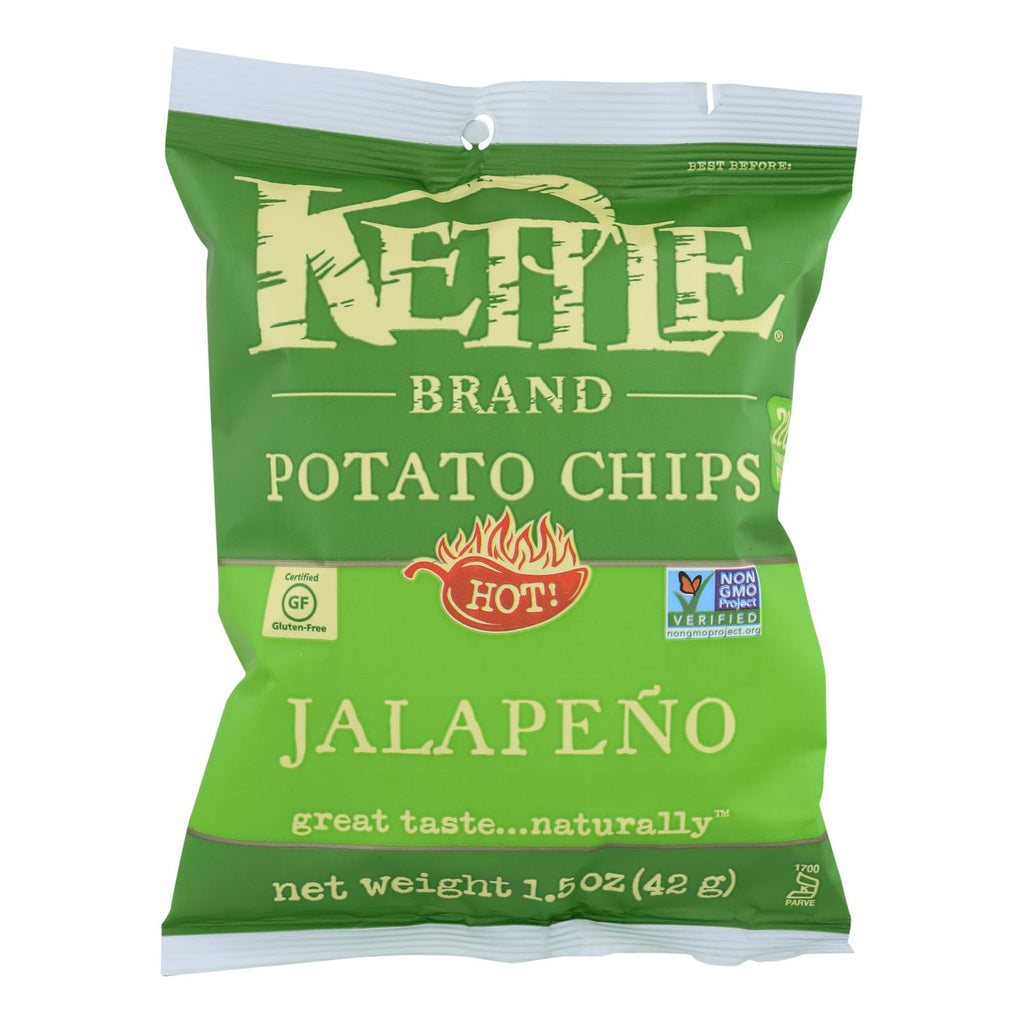 Kettle Brand Potato Chips - Jalapeno - Hot - 1.5 Oz - Case Of 24 - Lakehouse Foods