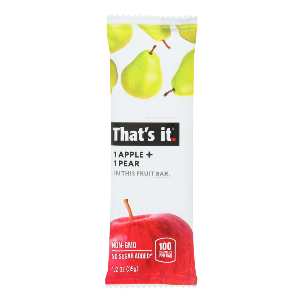 That's It Fruit Bar - Apple And Pear - Case Of 12 - 1.2 Oz - Lakehouse Foods