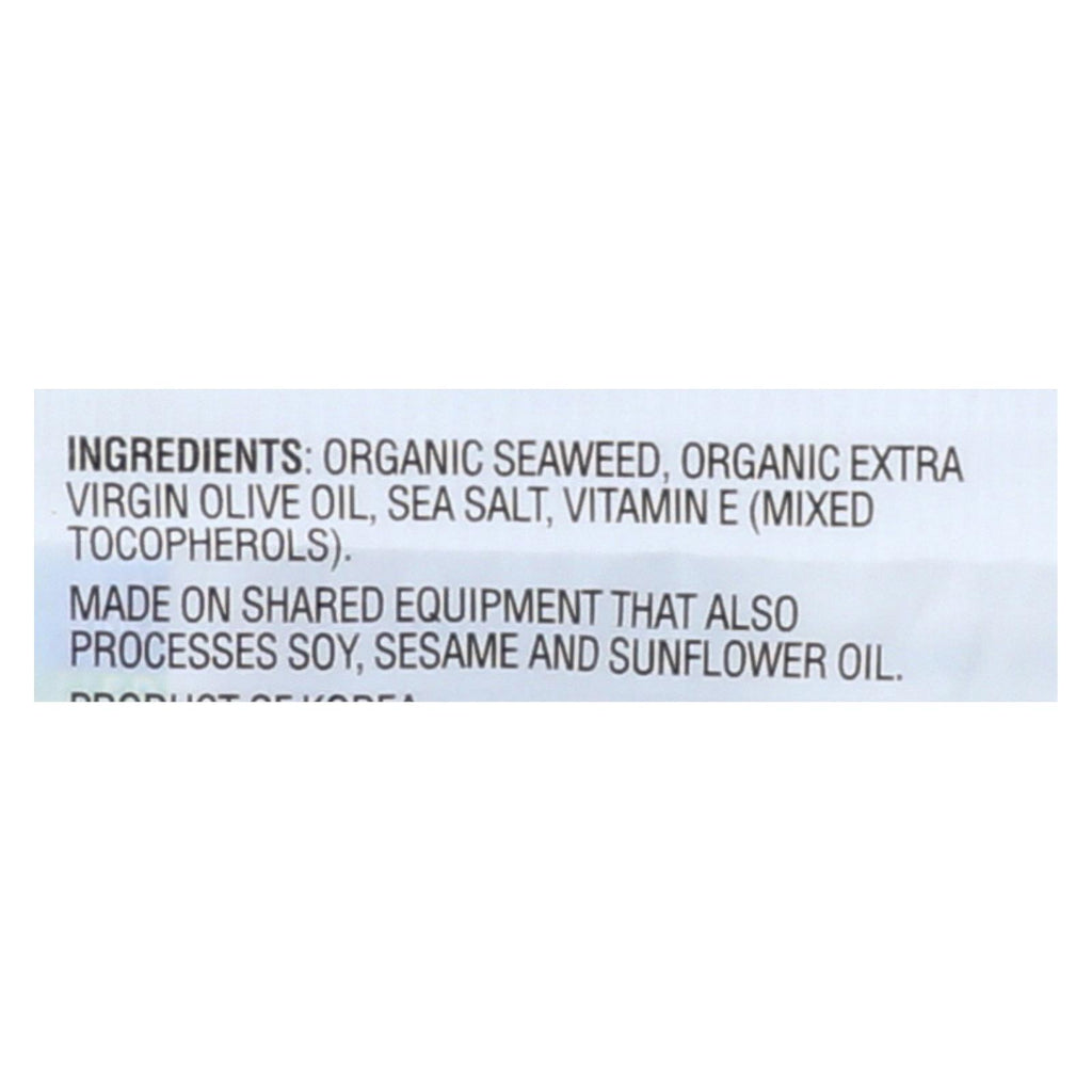 Gimme Seaweed Snacks Seaweed Snack - Organic - Extra Virgin Olive Oil - Case Of 8 - 6-.17 Oz - Lakehouse Foods