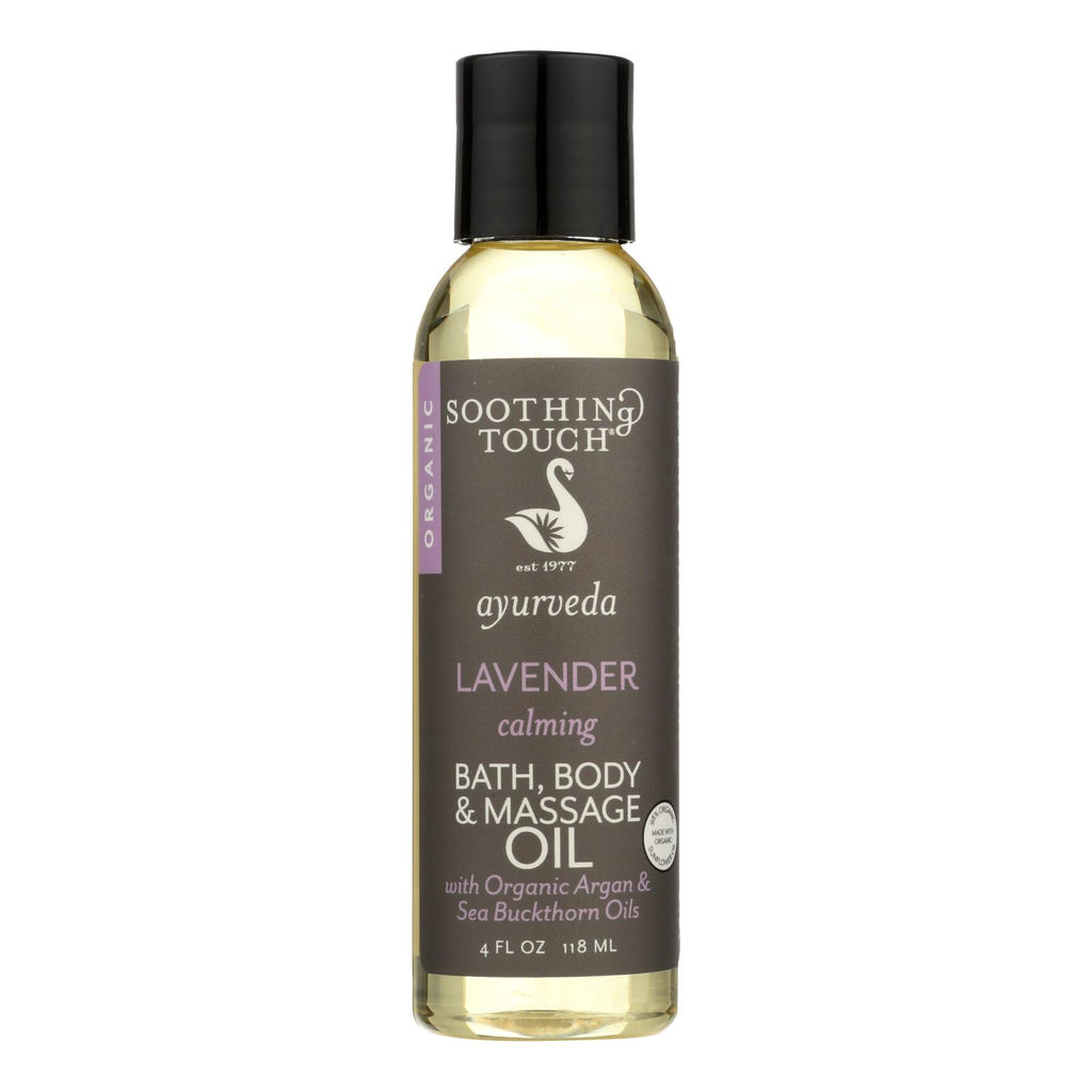 Soothing Touch Bath Body And Massage Oil - Organic - Ayurveda - Lavender - Calming - 4 Oz - Lakehouse Foods