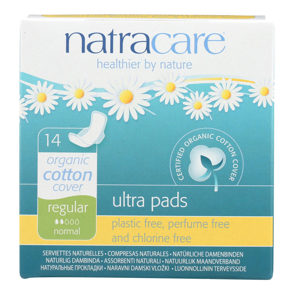 Natracare Natural Ultra Pads W-wings Regular W-organic Cotton Cover -  14 Pack - Lakehouse Foods