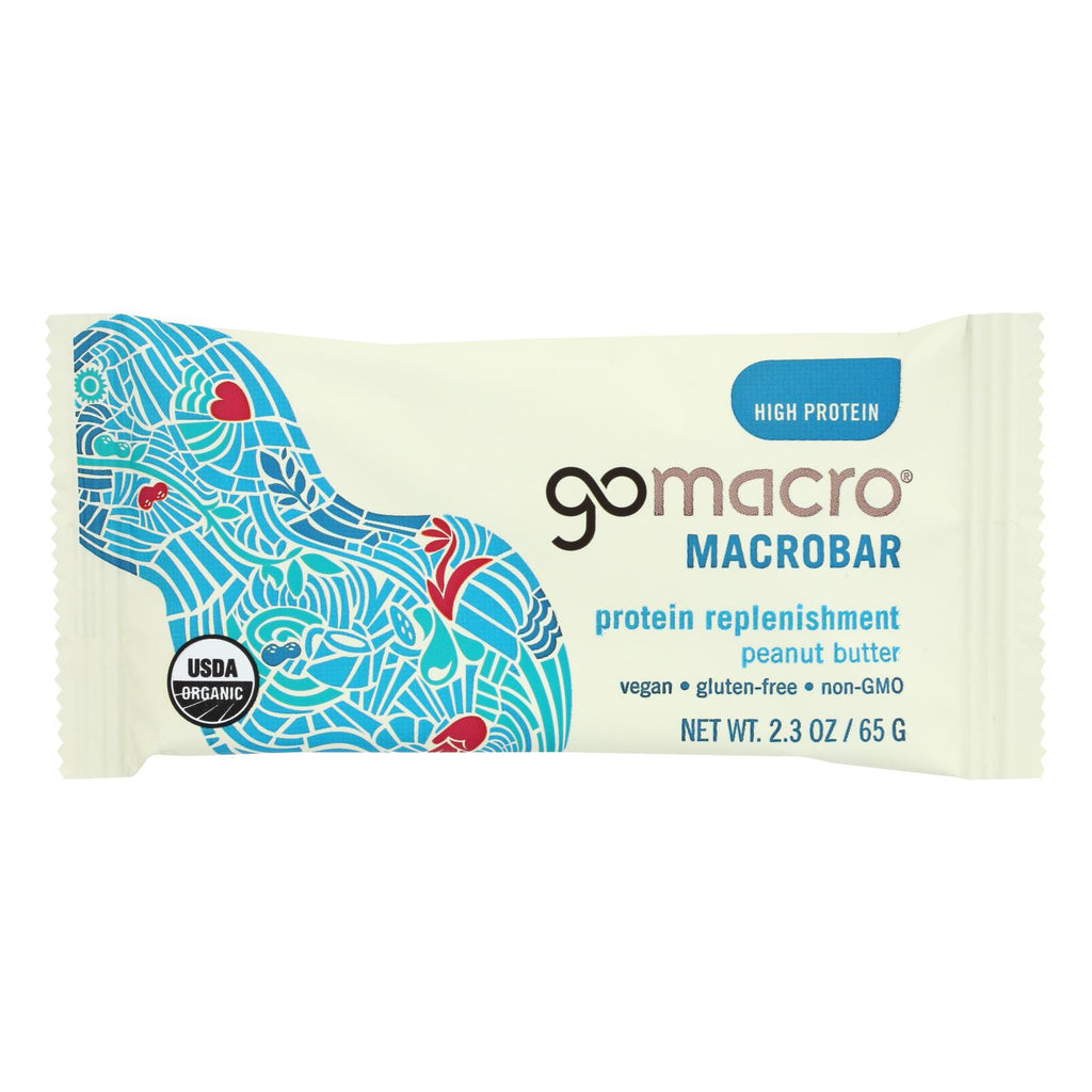 Gomacro Organic Macrobar - Peanut Protein - 2.3 Oz Bars - Case Of 12 - Lakehouse Foods