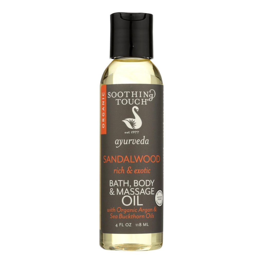 Soothing Touch Bath Body And Massage Oil - Ayurveda - Sandalwood - Rich And Exotic - 4 Oz - Lakehouse Foods