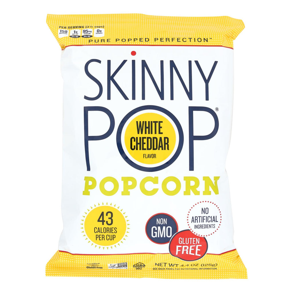 Skinnypop Popcorn Skinny Pop - White Cheddar - Case Of 12 - 4.4 Oz. - Lakehouse Foods