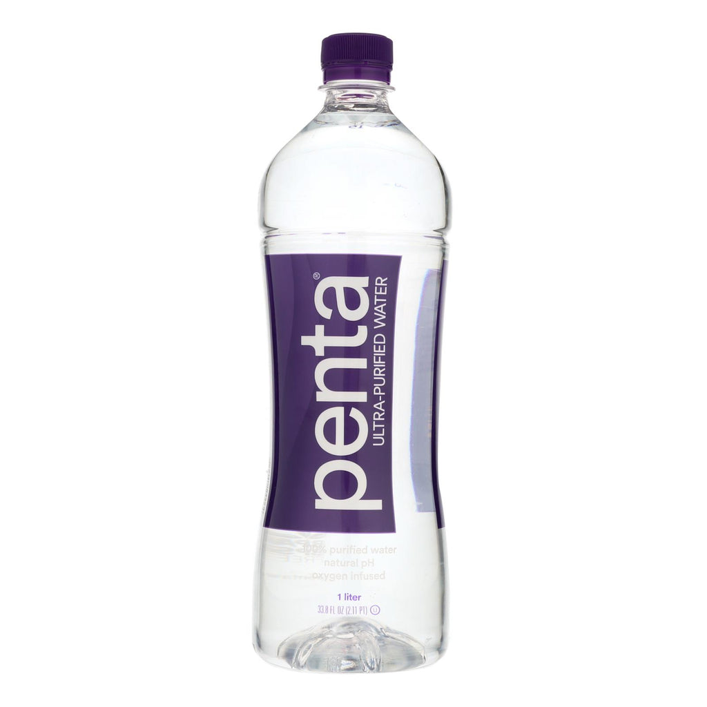 Penta Purified Water Ultra Purified Water - Case Of 12 - 1 Liter - Lakehouse Foods