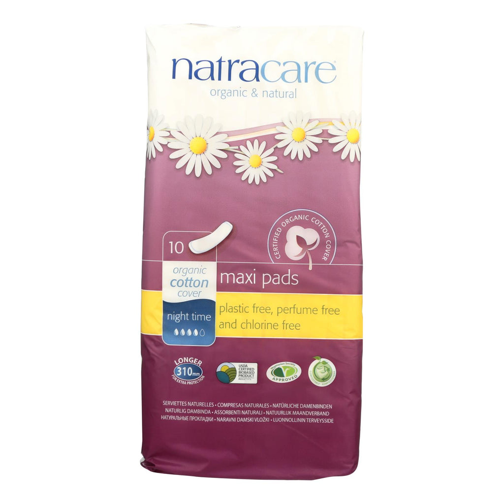 Natracare Natural Night Time Pads - 10 Pack - Lakehouse Foods