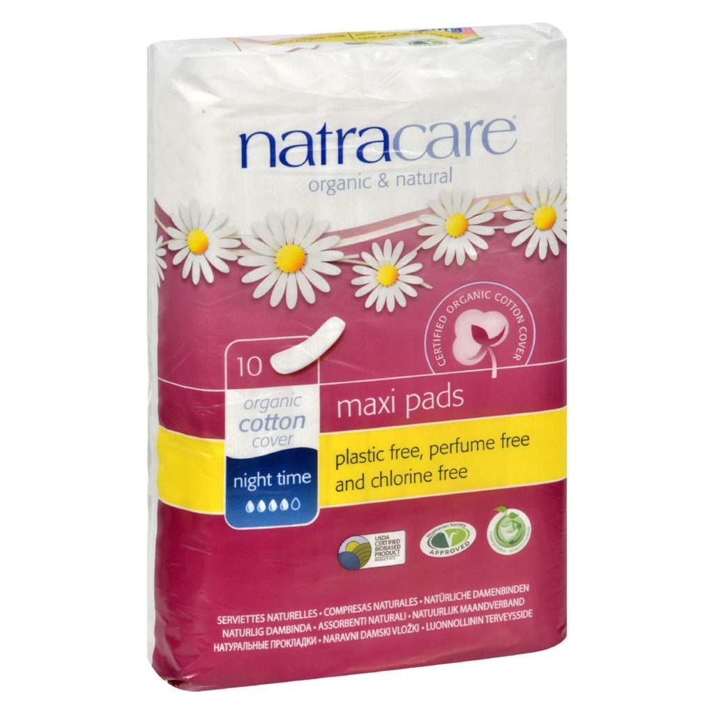 Natracare Natural Night Time Pads - 10 Pack - Lakehouse Foods