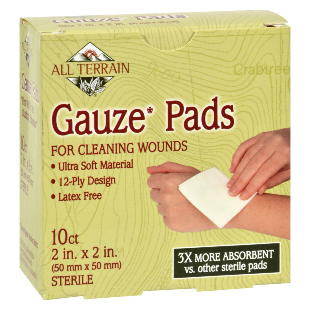 All Terrain - Gauze Pads Latex Free - 10 Pads - Lakehouse Foods