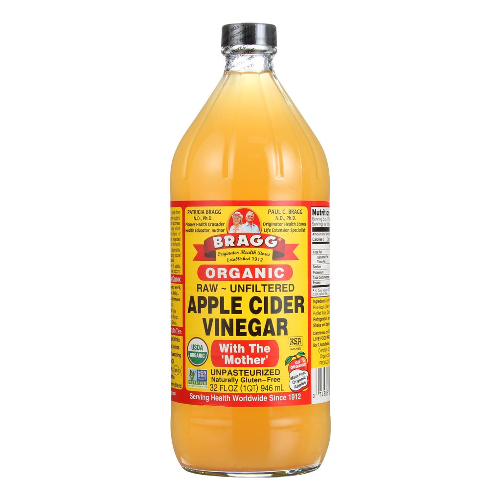 Bragg - Apple Cider Vinegar - Organic - Raw - Unfiltered - 32 Oz - Case Of 12 - Lakehouse Foods