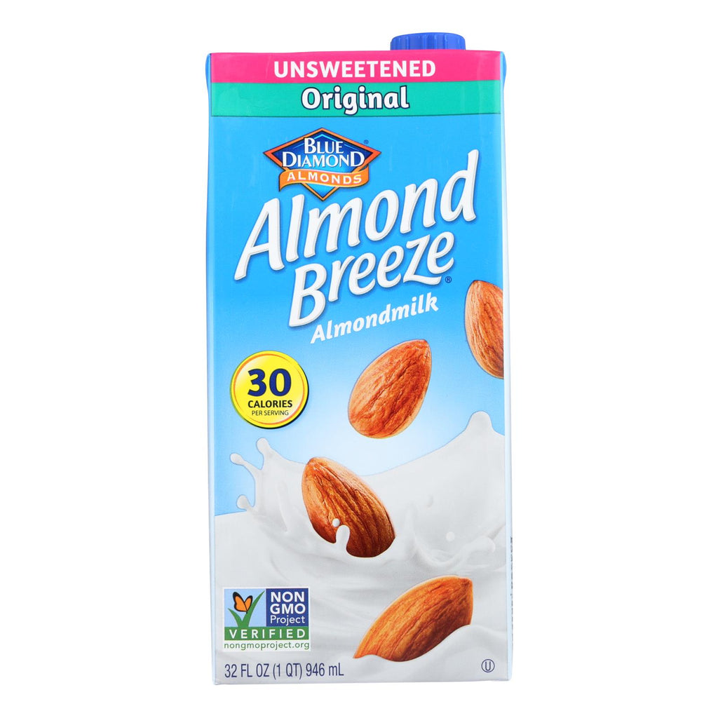 Almond Breeze - Almond Milk - Unsweetened Original - Case Of 12 - 32 Fl Oz. - Lakehouse Foods