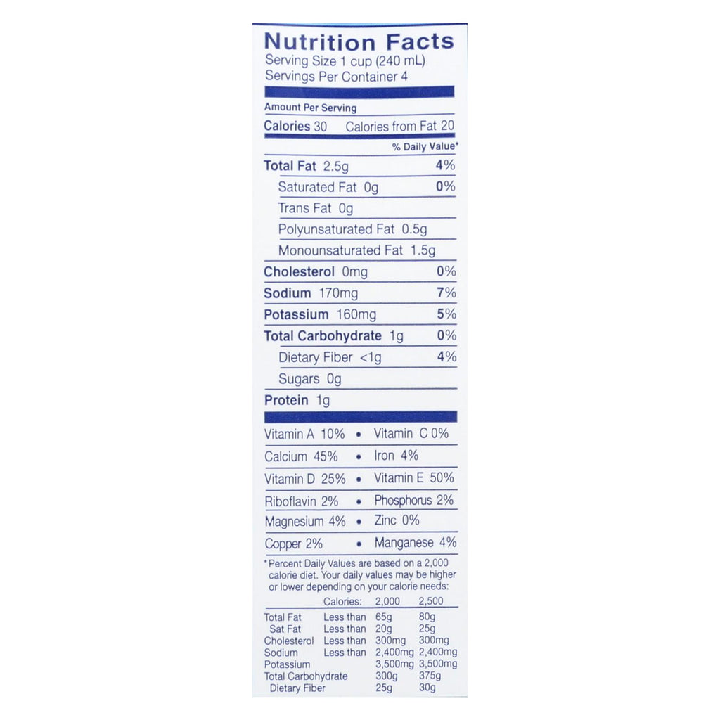 Almond Breeze - Almond Milk - Unsweetened Original - Case Of 12 - 32 Fl Oz. - Lakehouse Foods