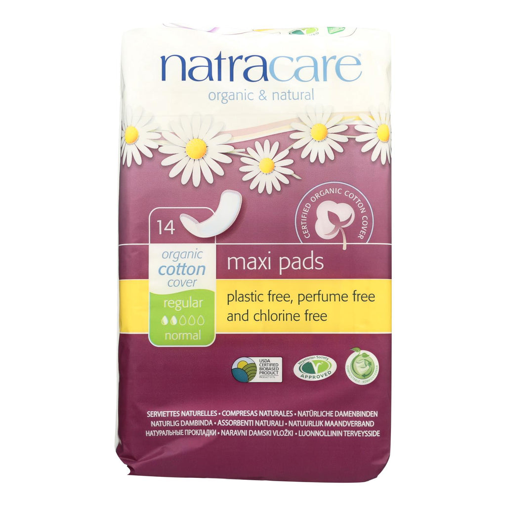 Natracare Natural Maxi Pads Regular - 14 Pack - Lakehouse Foods