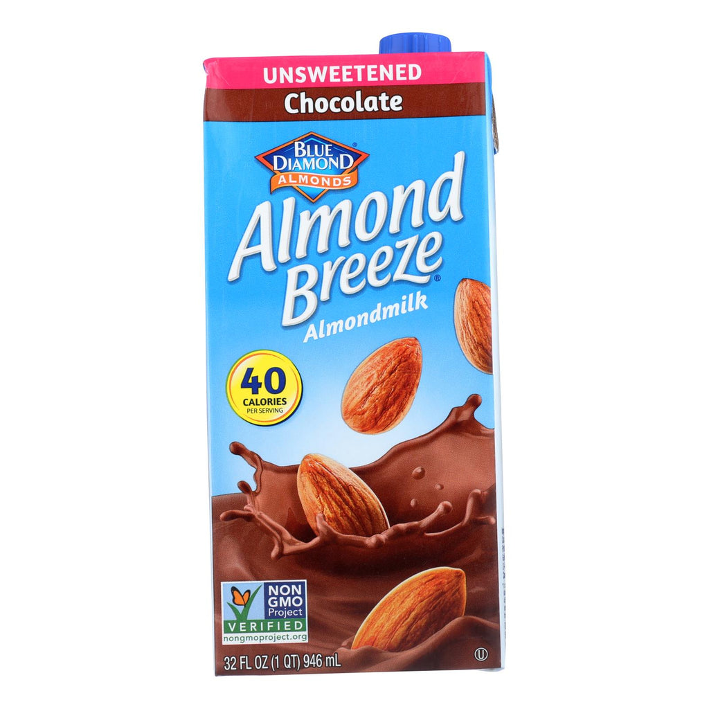 Almond Breeze - Almond Milk - Unsweetened Chocolate - Case Of 12 - 32 Fl Oz. - Lakehouse Foods