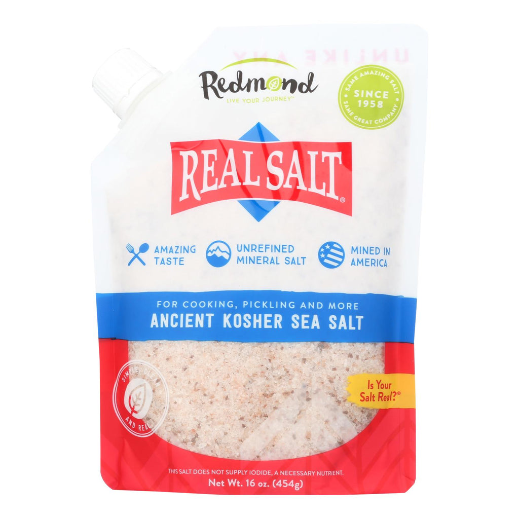 Real Salt Gourmet Kosher Sea Salt - 16 Oz - Case Of 6 - Lakehouse Foods