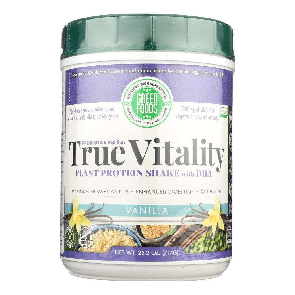 Green Foods True Vitality Plant Protein Shake In Vanilla  - 1 Each - 25.2 Oz - Lakehouse Foods