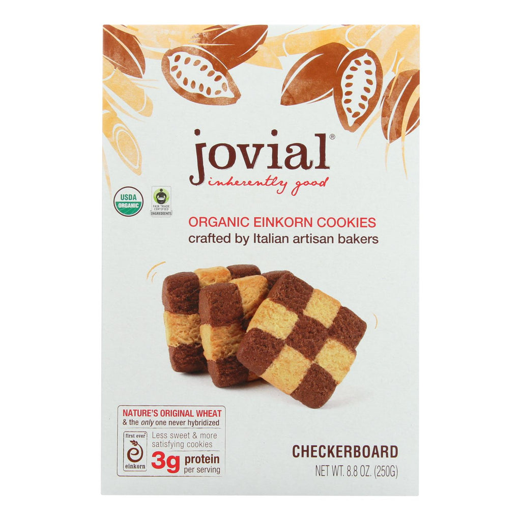Jovial - Cookie - Organic - Einkron - Checkerboard - 8.8 Oz - Case Of 12 - Lakehouse Foods