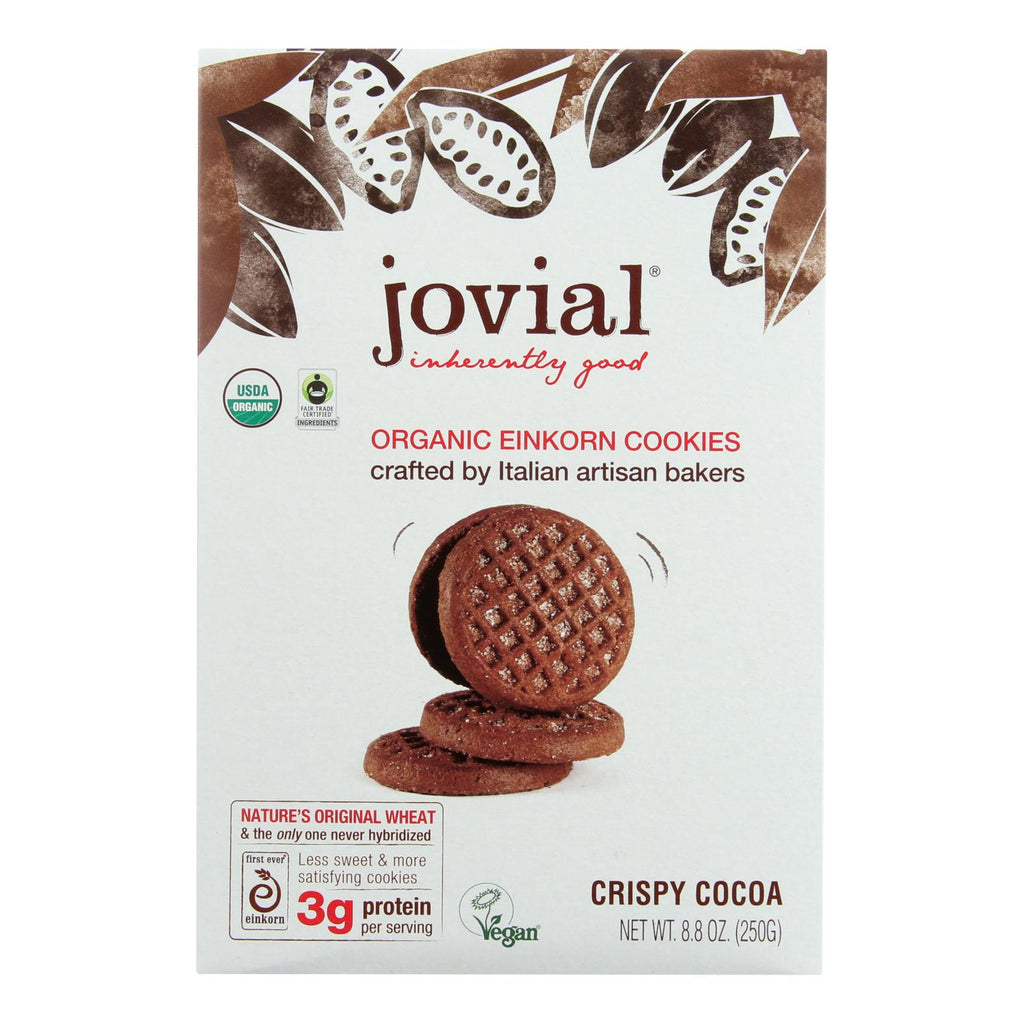 Jovial - Cookie - Organic - Einkorn - Crispy Cocoa - 8.8 Oz - Case Of 12 - Lakehouse Foods