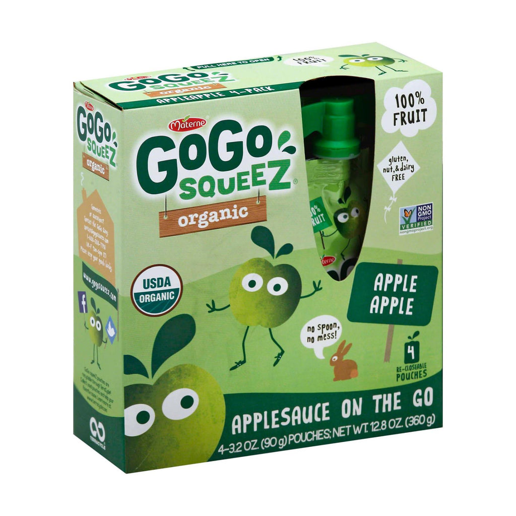 Gogo Squeeze Sauce - Apple - Case Of 12 - 3.2 Oz. - Lakehouse Foods