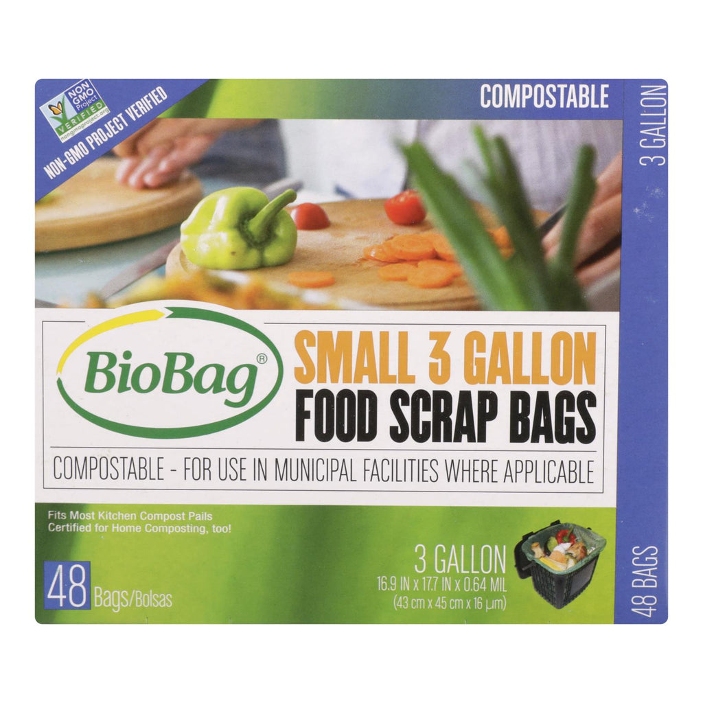 Biobag - Food Scrap Bags - 3 Gallon - 48 Count - Case Of 12 - Lakehouse Foods