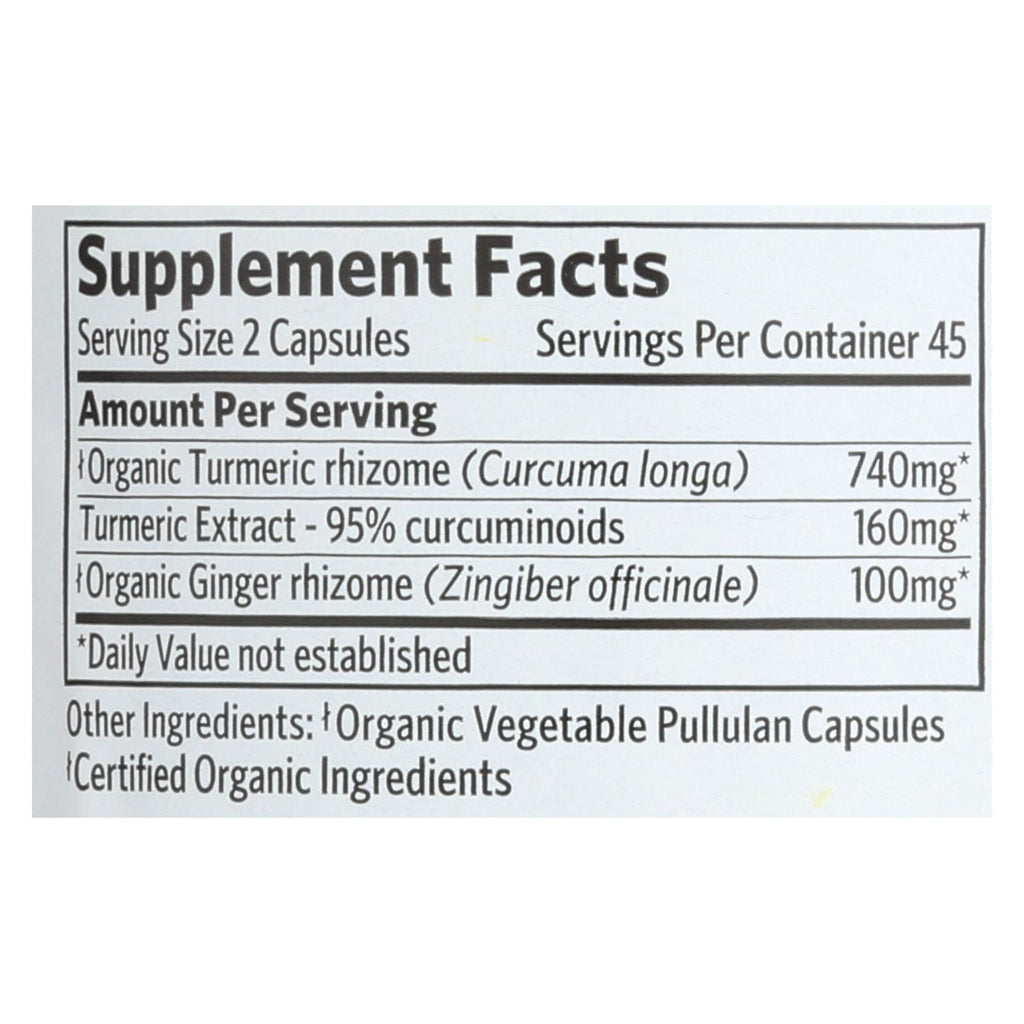 Organic India Wellness Supplements, Turmeric Formula  - 1 Each - 90 Vcap - Lakehouse Foods