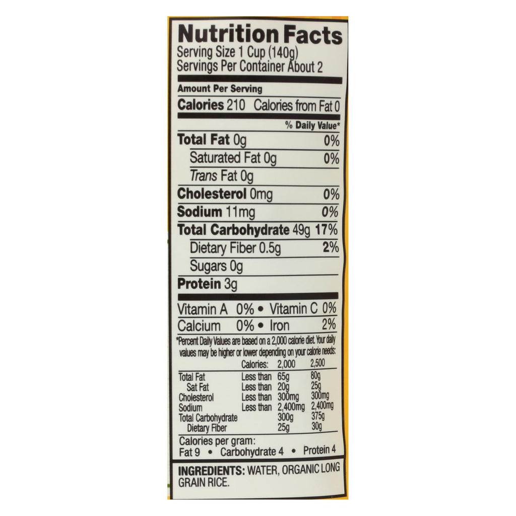 Tasty Bite - Rice Sticky - Case Of 6 - 8.80 Oz - Lakehouse Foods