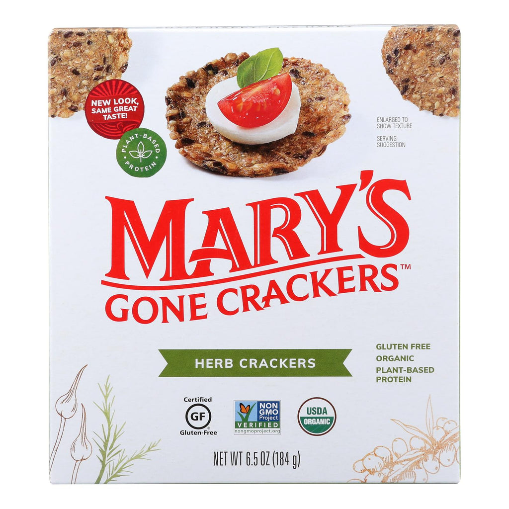 Mary's Gone Crackers Herb Crackers  - Case Of 6 - 6.5 Oz - Lakehouse Foods