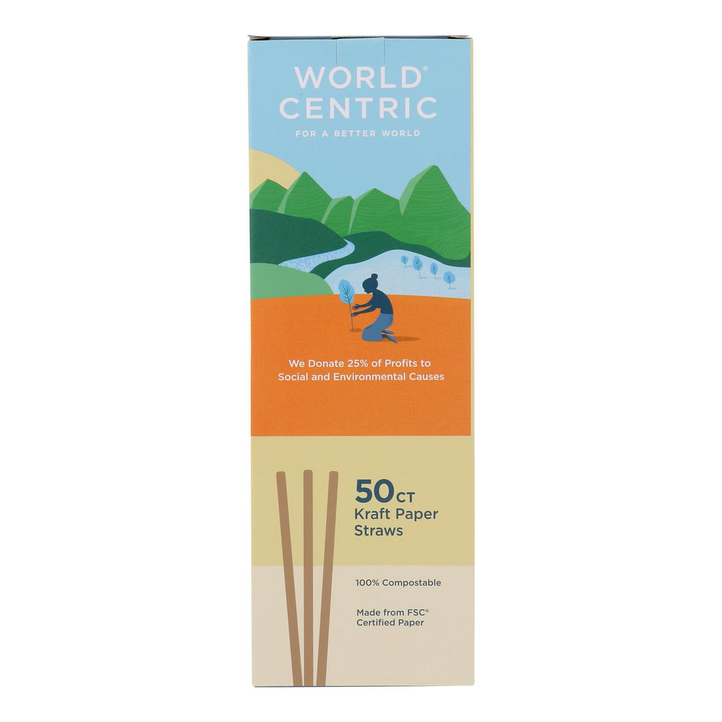 World Centric - Straws 8in Compst Kft Pepper - Case Of 24 - 50 Ct - Lakehouse Foods