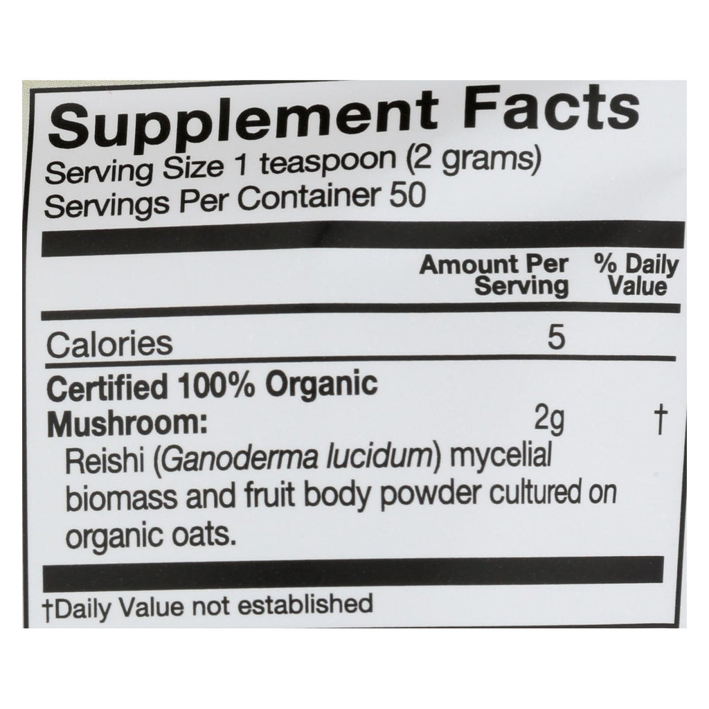 Om - Reishi Organic Powder 100grm - 1 Each - 3.5 Oz - Lakehouse Foods