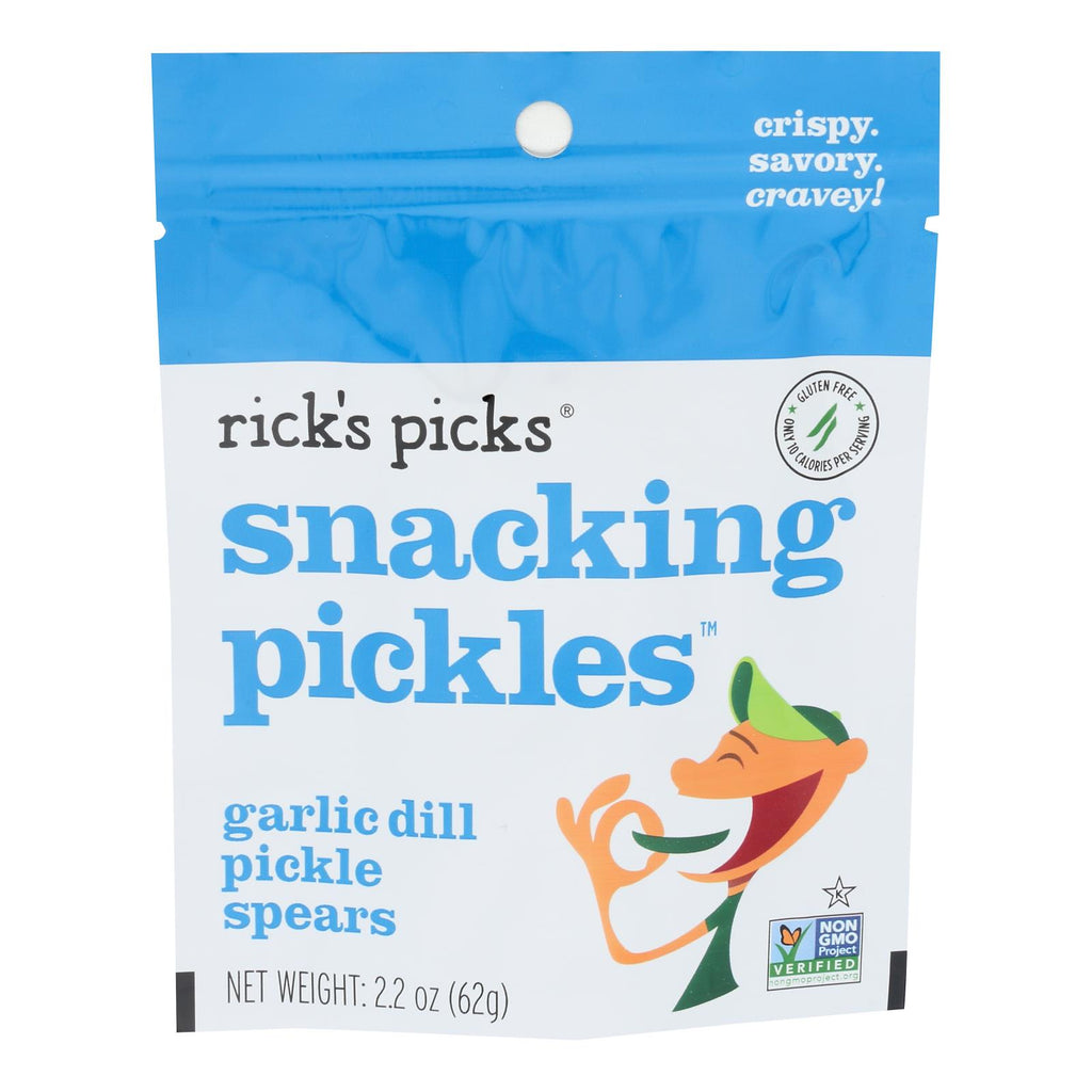 Rick's Picks - Pickle Spears Garlic Dill - Case Of 12 - 2.2 Oz - Lakehouse Foods
