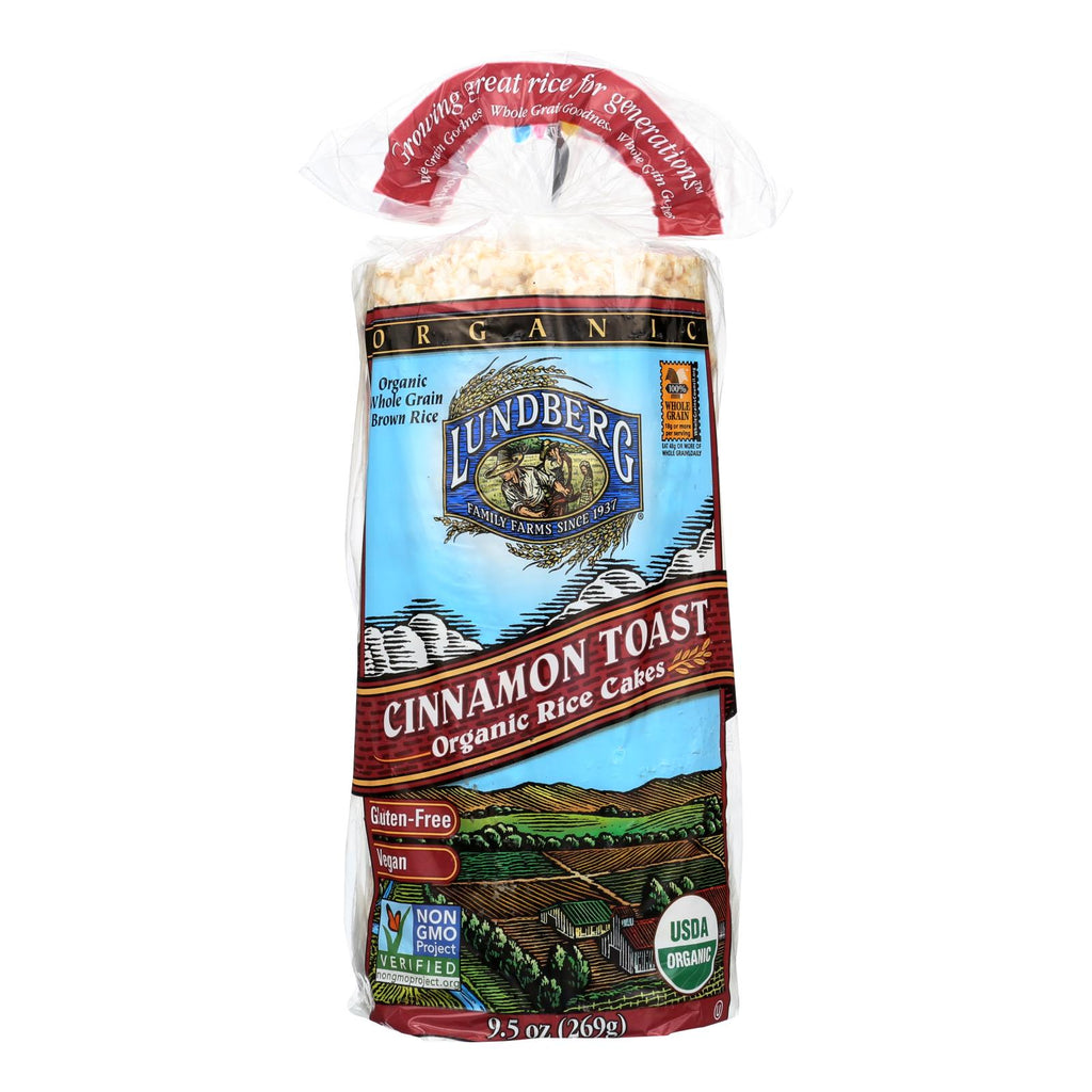 Lundberg Family Farms - Rice Cake Cinnamon Toast - Case Of 6-9.5 Oz - Lakehouse Foods