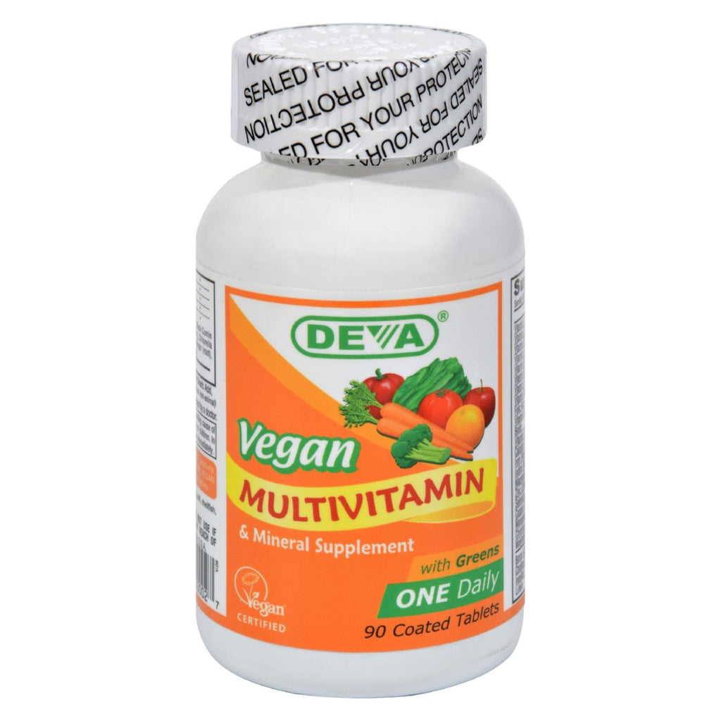 Deva Vegan Vitamins - Multivitamin And Mineral Supplement - 90 Coated Tablets - Lakehouse Foods