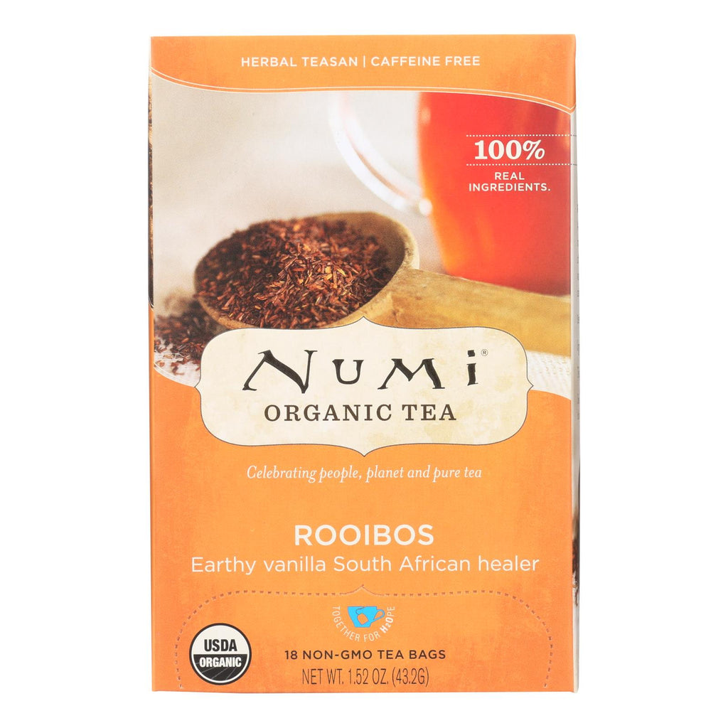 Numi Red Mellow Bush Rooibos Tea - 18 Tea Bags - Case Of 6 - Lakehouse Foods