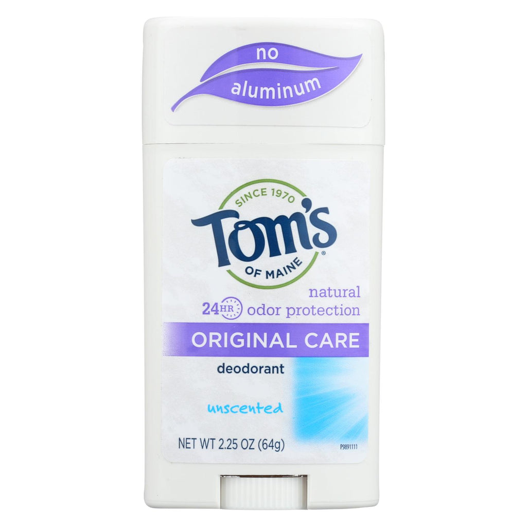 Tom's Of Maine Natural Original Deodorant Unscented - 2.25 Oz - Case Of 6 - Lakehouse Foods