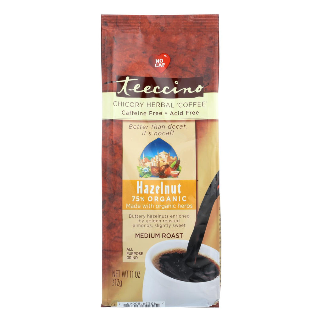 Teeccino Mediterranean Herbal Coffee Hazelnut - 11 Oz - Case Of 6 - Lakehouse Foods