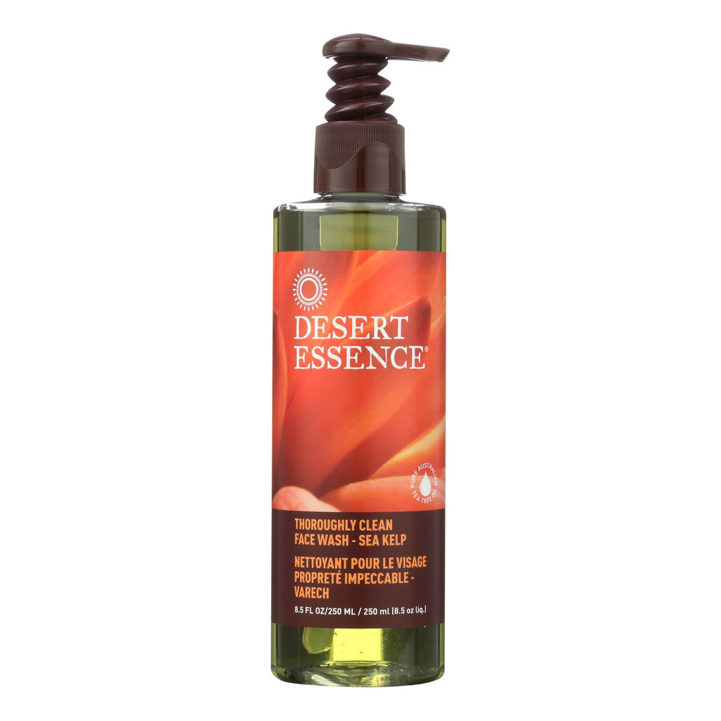 Desert Essence - Thoroughly Clean Face Wash With Eco Harvest Tea Tree Oil And Sea Kelp - 8.5 Fl Oz - Lakehouse Foods