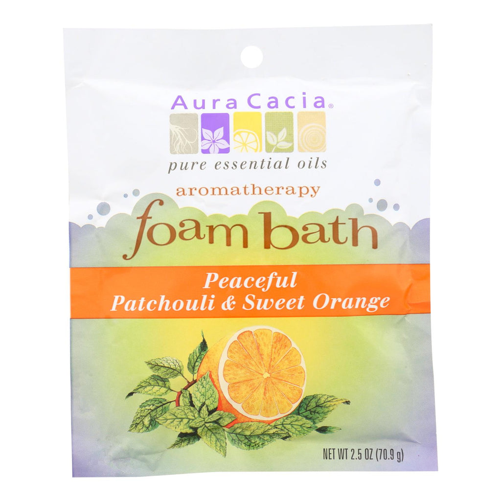 Aura Cacia - Foam Bath Peaceful Patchouli And Sweet Orange - 2.5 Oz - Case Of 6 - Lakehouse Foods
