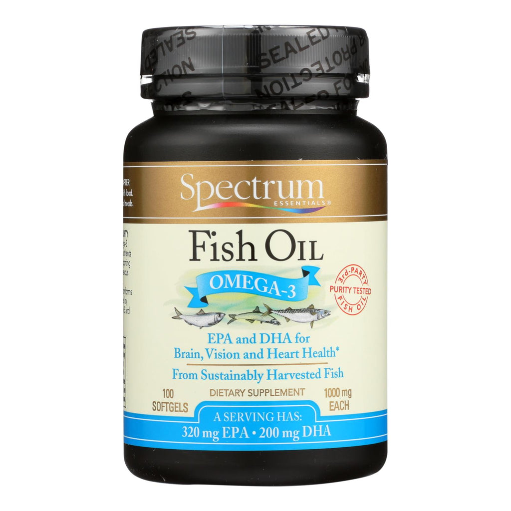 Spectrum Essentials Omega-3 Fish Oil Dietary Supplement  - 1 Each - 100 Cap - Lakehouse Foods