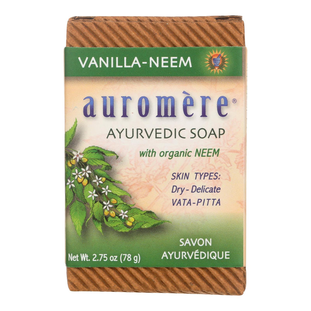 Auromere Bar Soap - Ayurvedic - Vanilla Neem - 2.75 Oz - Lakehouse Foods