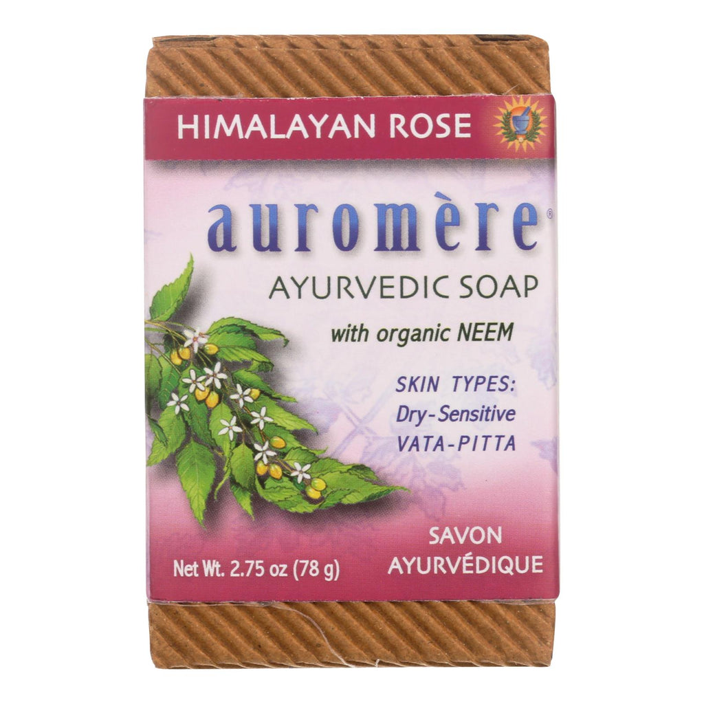 Auromere Ayurvedic Bar Soap Himalayan Rose - 2.75 Oz - Lakehouse Foods
