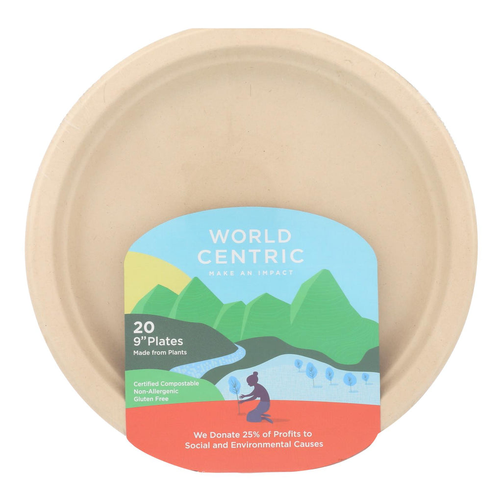 World Centric Fiber Plate - Case Of 12 - 20 Count - Lakehouse Foods
