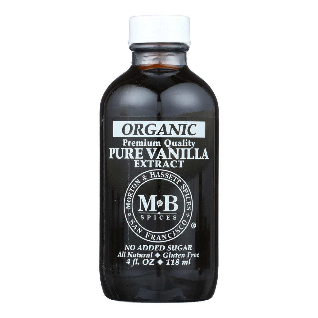M&b Spices Organic Pure Vanilla Extract  - Case Of 3 - 4 Oz - Lakehouse Foods