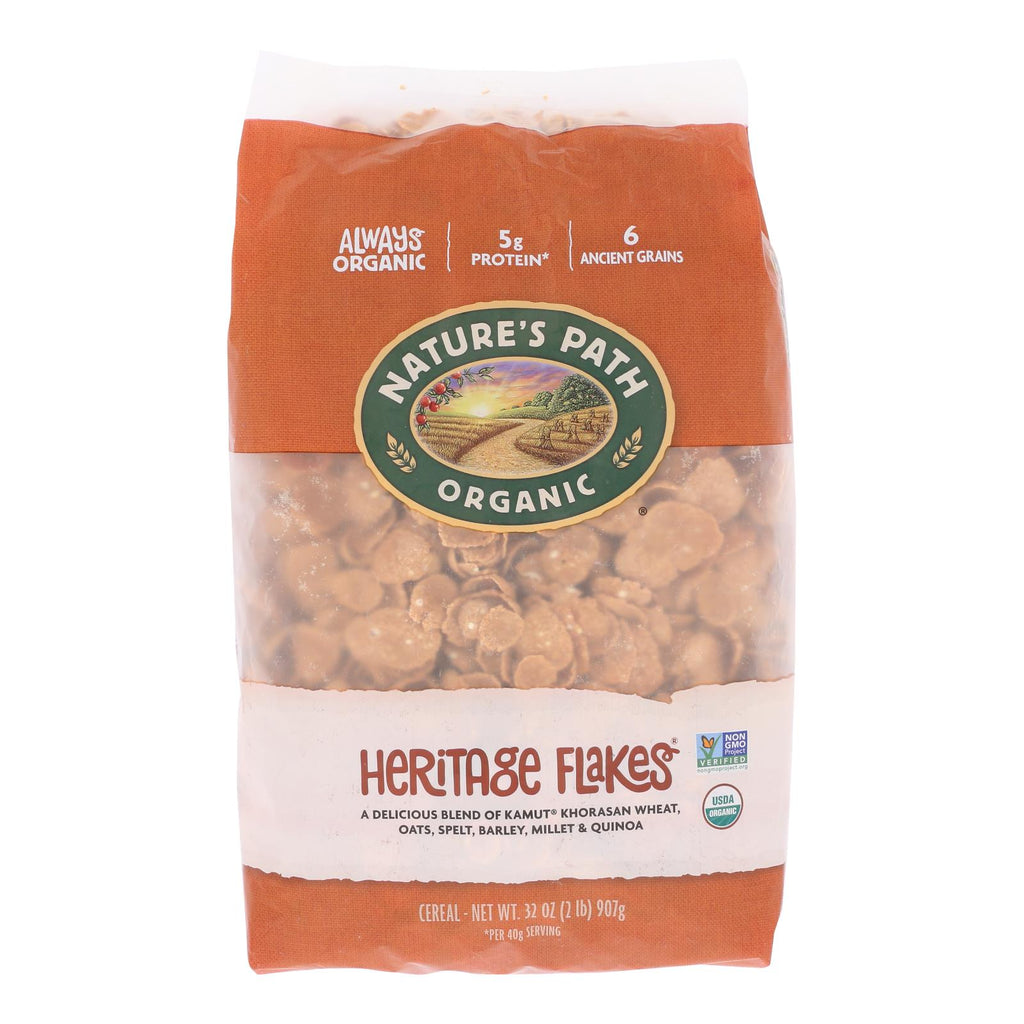 Nature's Path Organic Heritage Flakes Cereal - Case Of 6 - 32 Oz. - Lakehouse Foods
