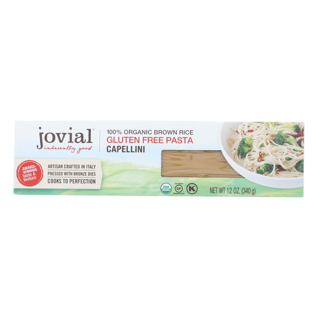 Jovial - Gluten Free Brown Rice Pasta - Capellini - Case Of 12 - 12 Oz. - Lakehouse Foods