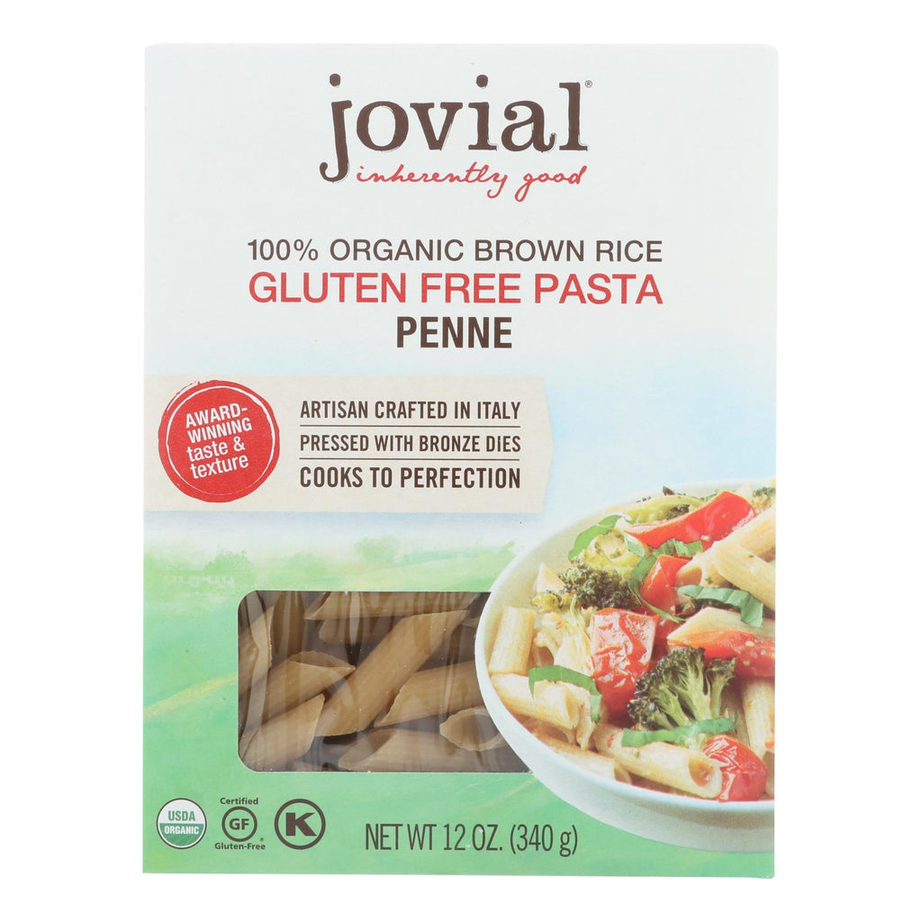 Jovial - Pasta - Organic - Brown Rice - Penne Rigate - 12 Oz - Case Of 12 - Lakehouse Foods